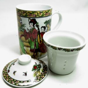 Caneca Alta C/ Infusor Porcelana