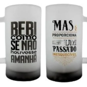 Kit com 2 Canecas de Chopp (450 ml) “Bebi Como Se Não Houvesse…”